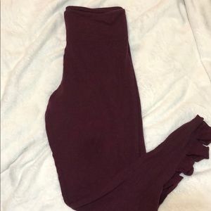 Maroon Victoria’s Secret Pink Leggings